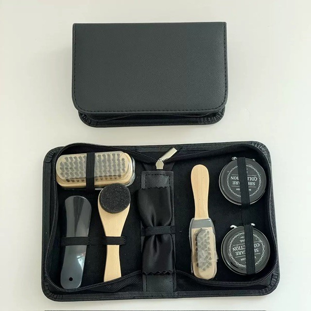 Shoe care kit (Black & neutral polish)