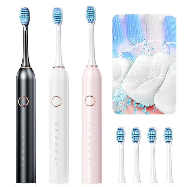 Electric toothbrush with 8 brushes