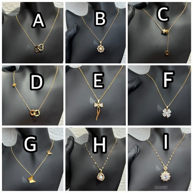 Stainless steel necklace (gold)
