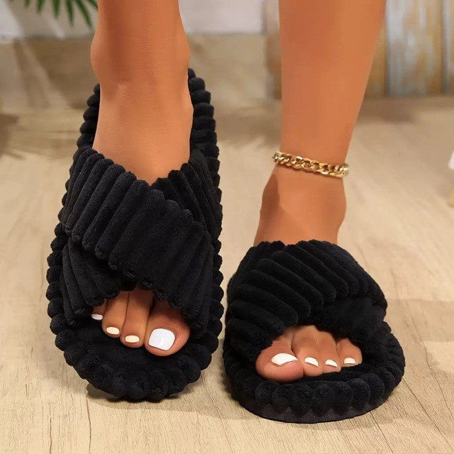 Criss cross slippers