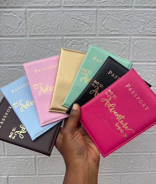 Passport cover “And so the adventure begins”