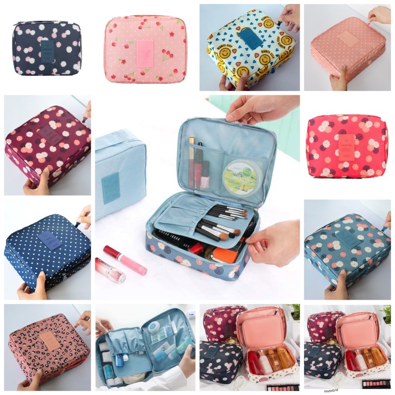 Cosmetic/ make up bag with compartment (designed)
