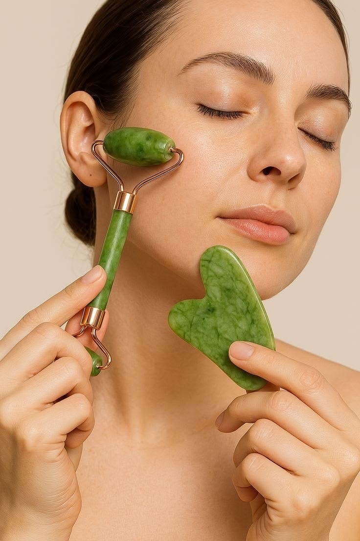 Jade roller and gua sha