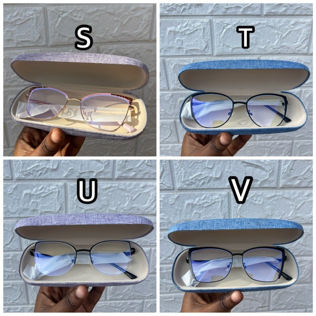Anti-blue light glasses with hard case (suitable for prescription)