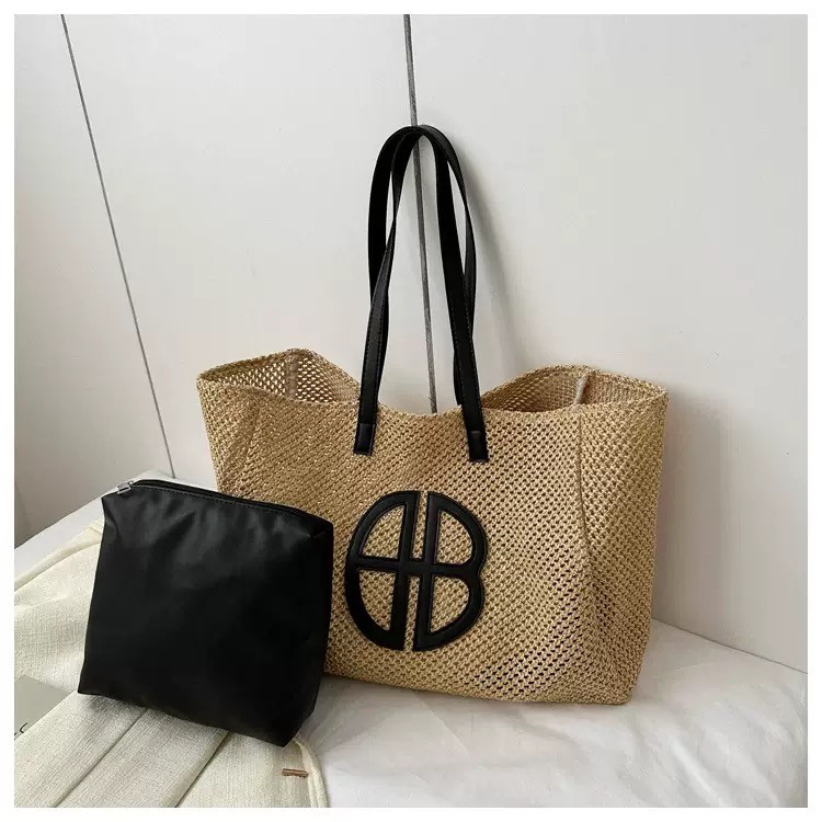 Bag 029 -Woven tote bag with purse