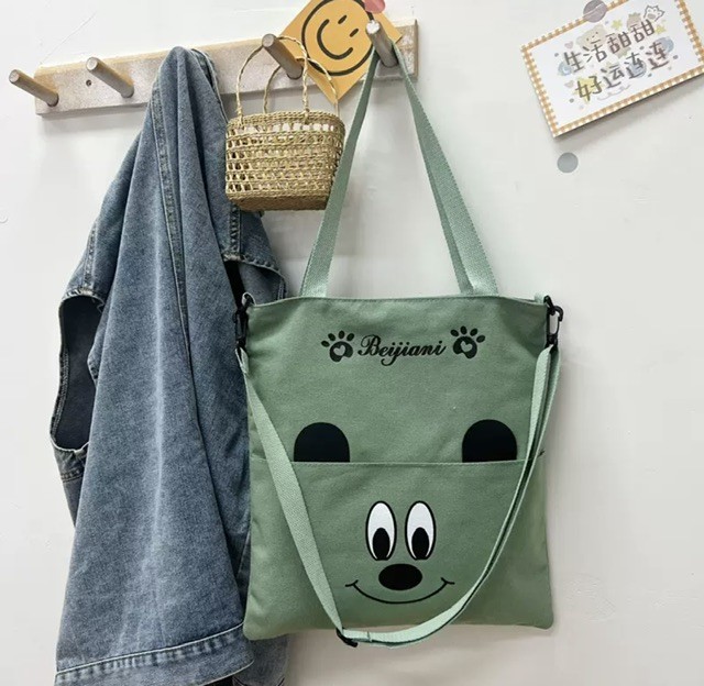 canvas tote bag with pocket