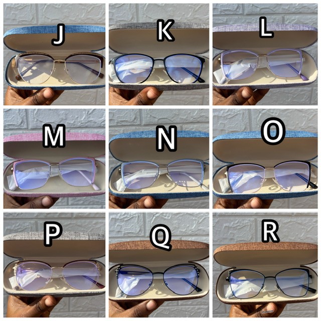 Anti-blue light glasses with hard case (suitable for prescription)
