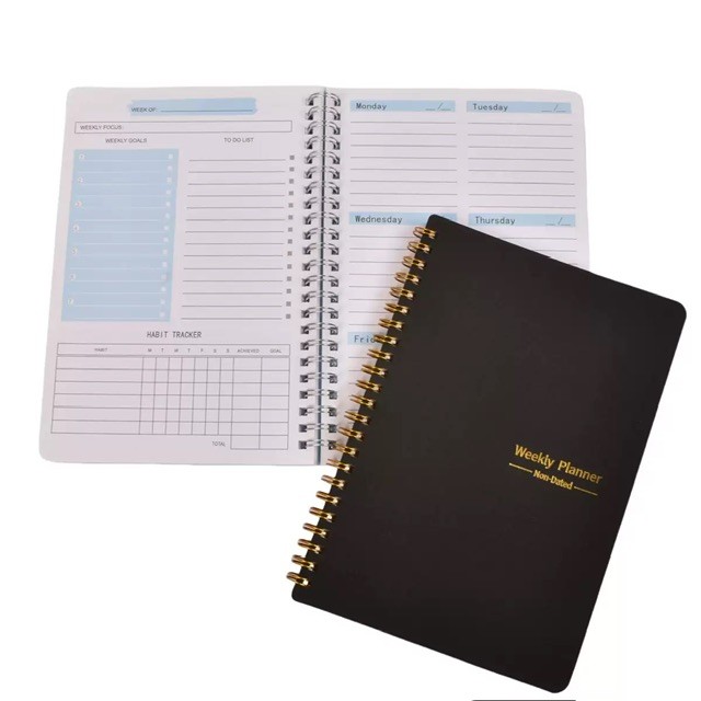 Non-dated weekly planner