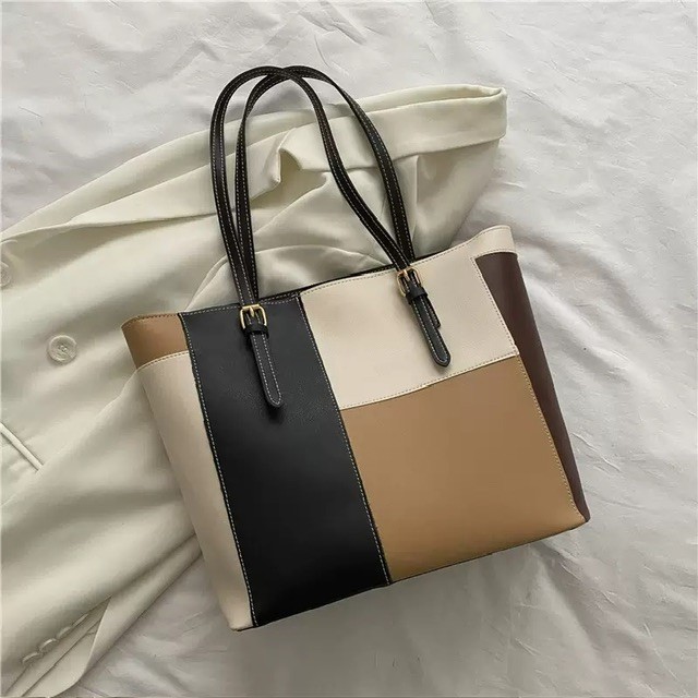 Bag 006- Large PU leather tote bag