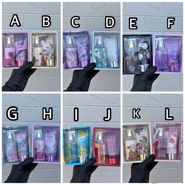Mini body splash & handcream set