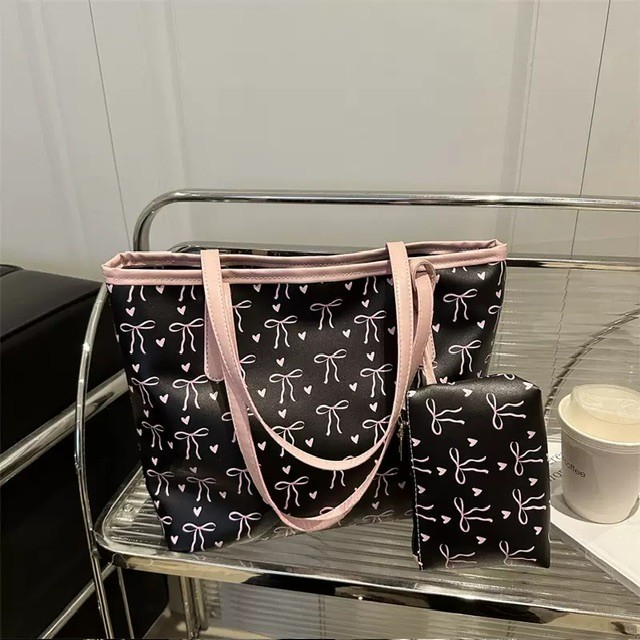 Bag 015- Bow design tote bag with purse (Medium)