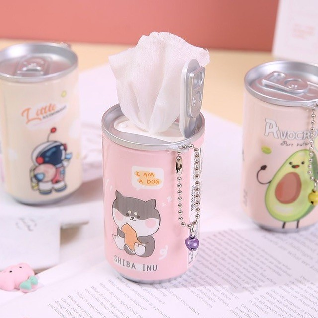 Mini can wet wipes