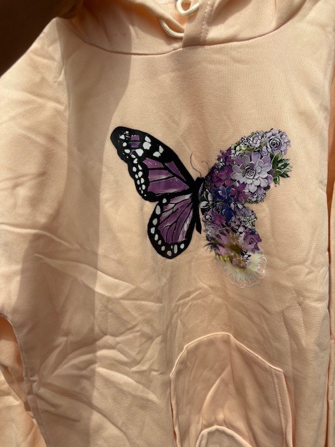 Hoodie with butterfly