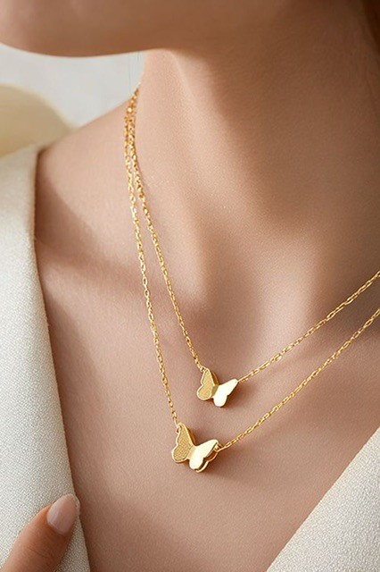 Stainless steel necklace (gold)
