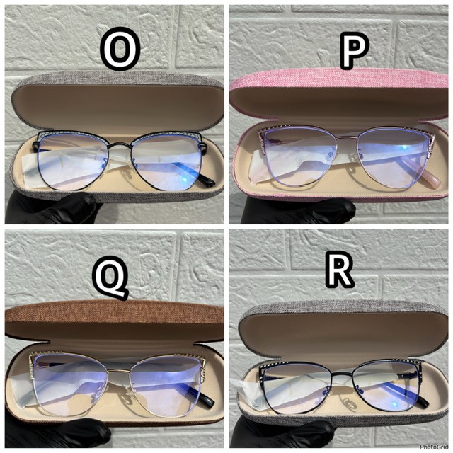 Anti-blue light glasses with hard case