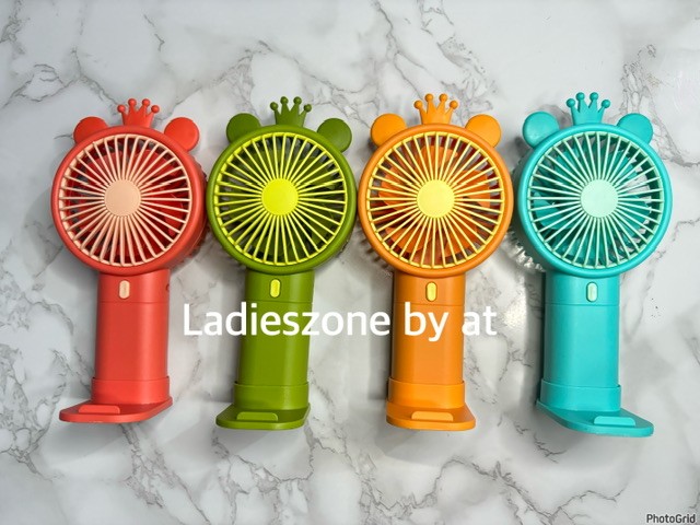 Crown portable hand fan