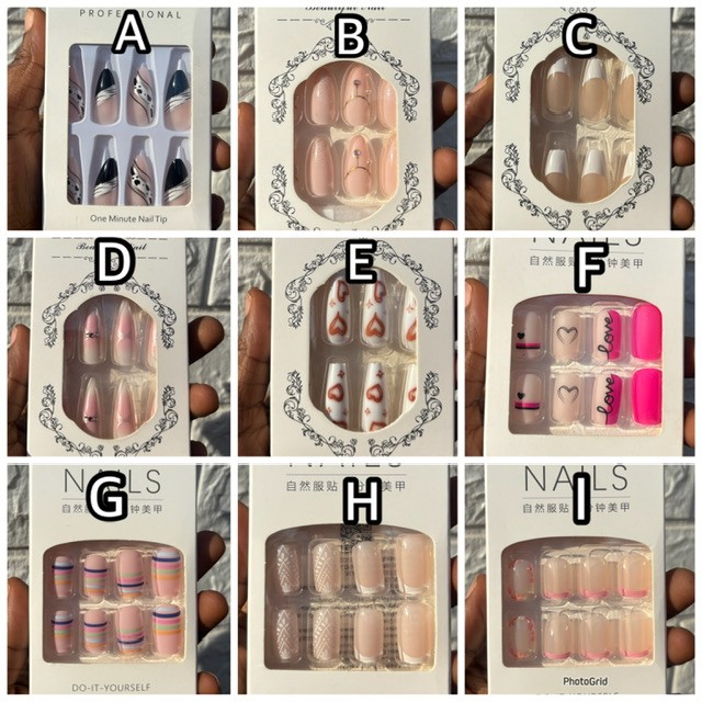 24pcs reusable press ons